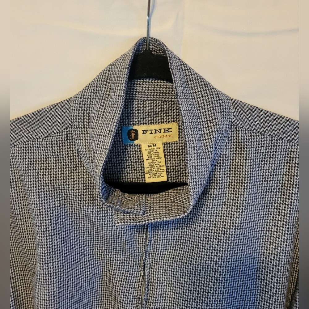 FINK CLOTHING Sz MEDIUM Bomber Jacket 100% Cotton Vintage - Picture 2 of 11